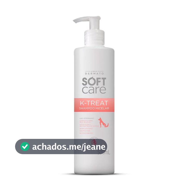 Shampoo Micelar Soft Care K-treat Para Cães E Gatos 500 Ml