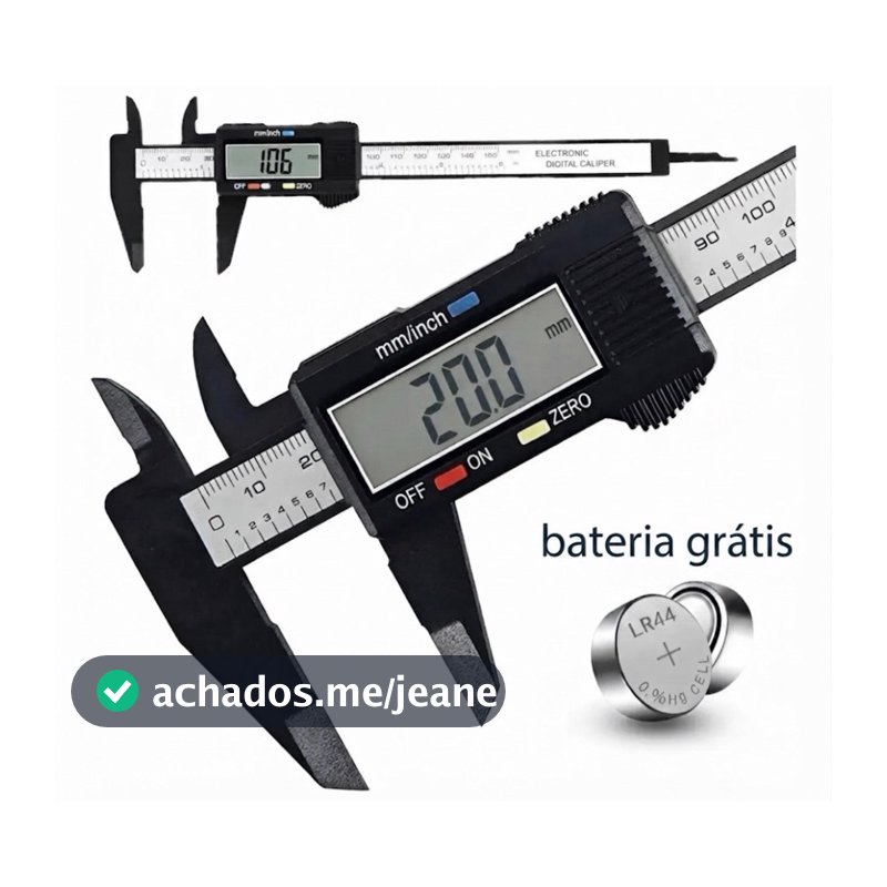 Paquímetro Digital Medidor Eletrônico Caliper De Fibra Carbono 150mm Profissional