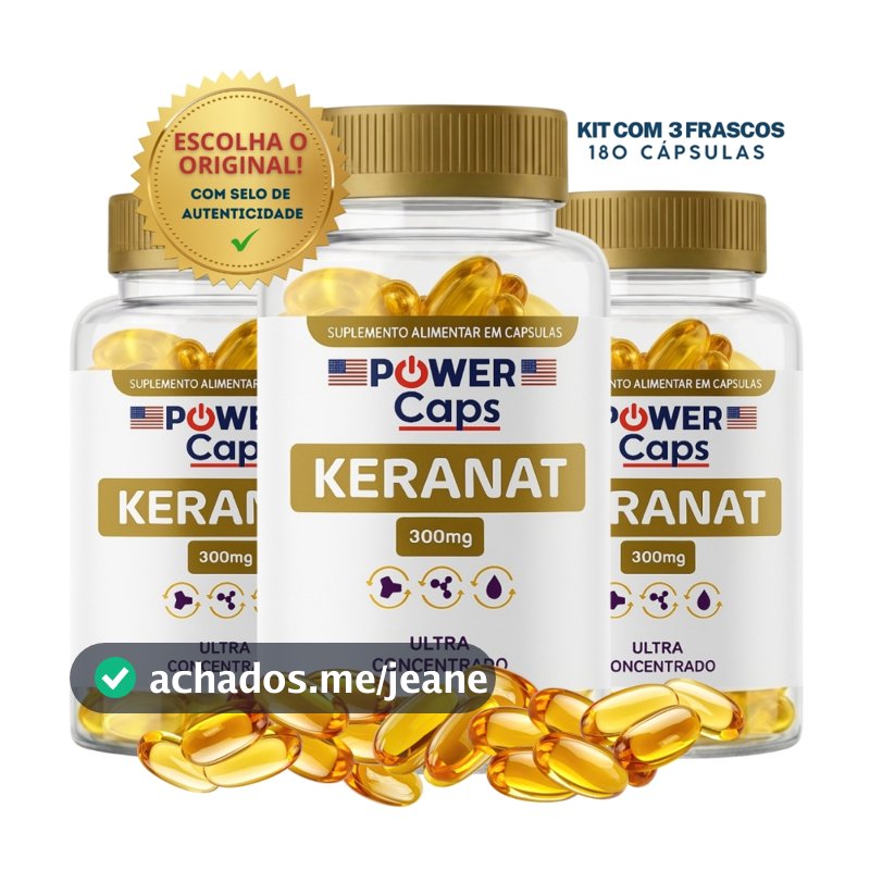 Keranat 300mg Crescimento Capilar Premium Cápsulas Softgel