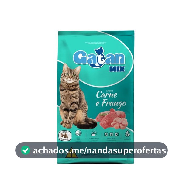Ração Gatan Gatos Adultos Sem Corantes Frango e Carne 10,1 kg