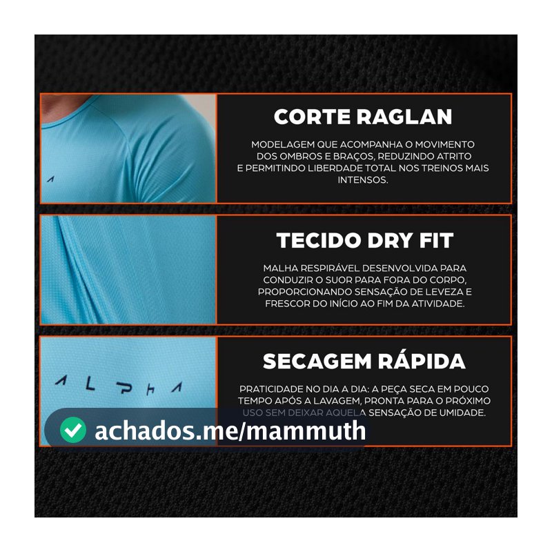Kit 2 Camisetas Dry Treino Esporte Masculinas Alpha