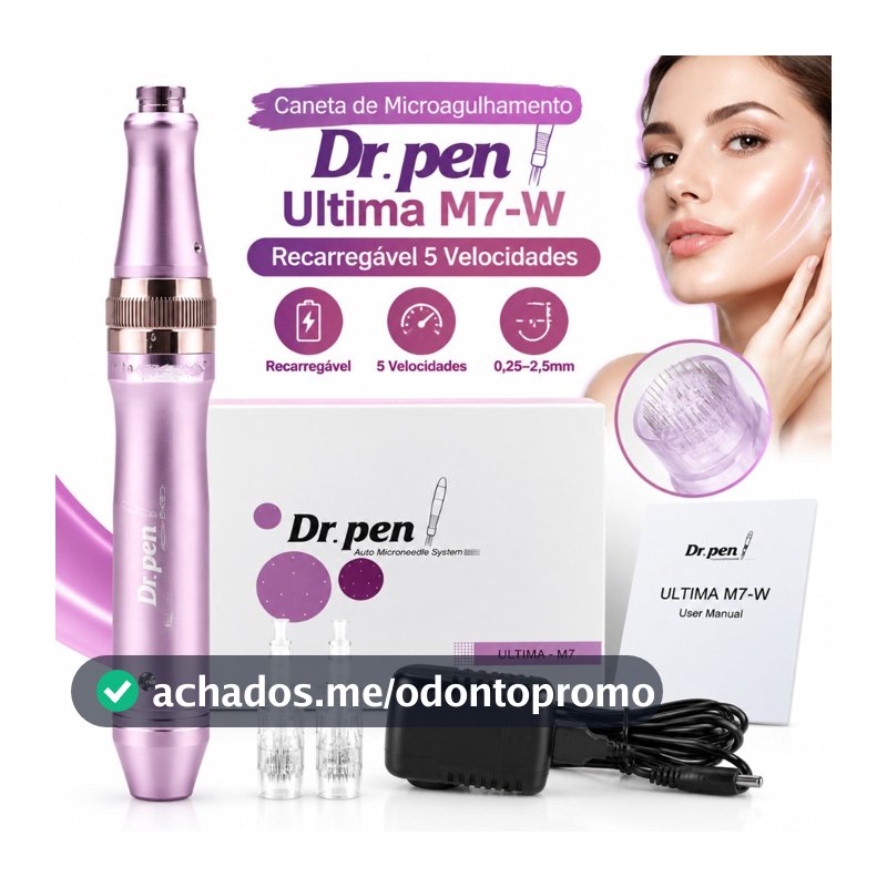 Caneta de Microagulhamento Ultima M7-W Recarregável 5 Velocidades
