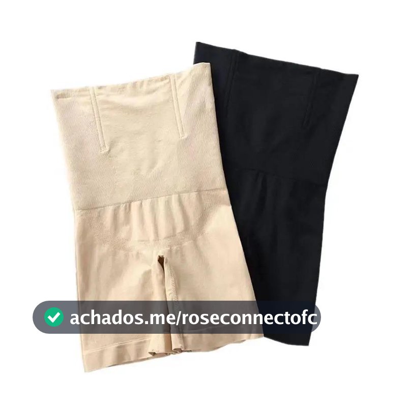 Kit com 2 Cintura Alta Curta Cinta Shorts Modeladora Empina Bumbum Modela Corp