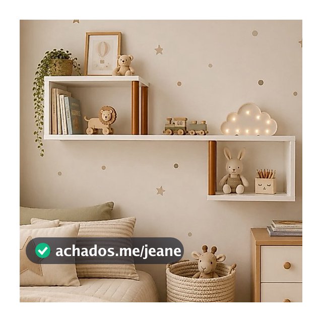 Prateleira Infantil Decorativa com Nichos