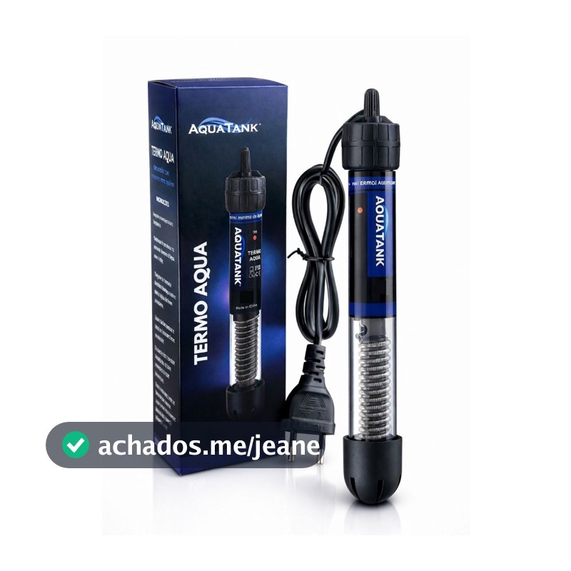 Aquecedor Com Termostato Submersível Aquatank Termo Aqua 25w Para Aquários