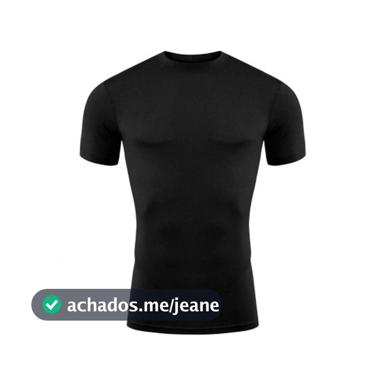 Camisa Térmica Manga Curta Masculina Proteção UV Segunda Pele