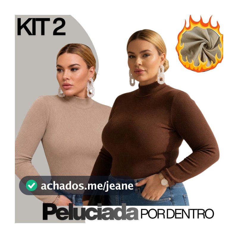 Kit 2 Cacharrel Flanelada Peluciada Inverno Plus Size