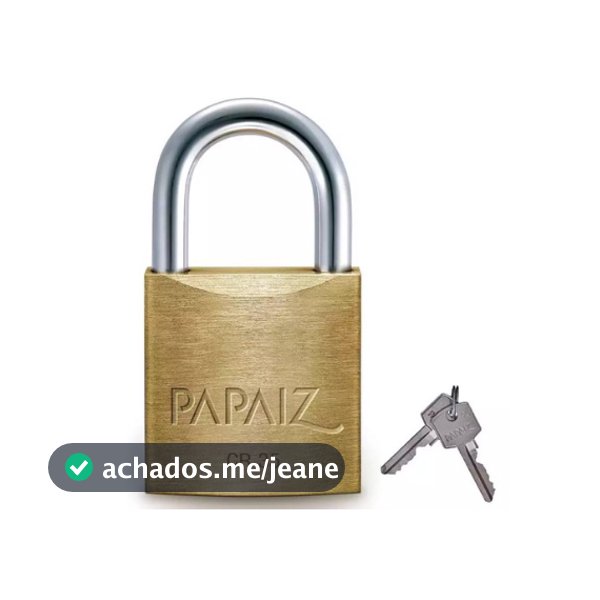 Cadeado Latão Com Chave Papaiz