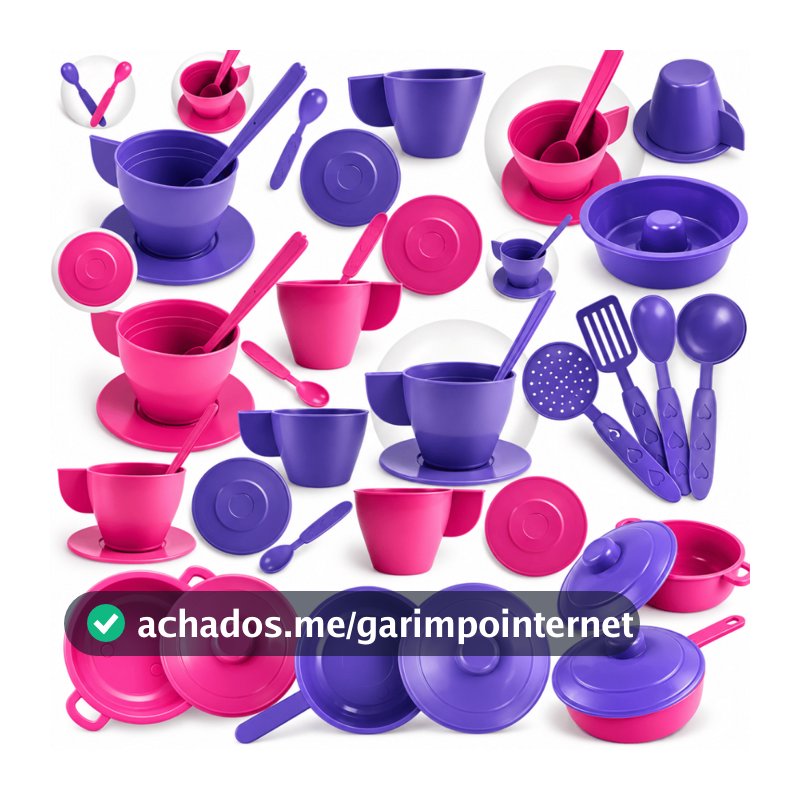 Kit Cozinha Brinquedo Infantil Panelinhas Utensílios Cozinha Xícaras Faz de Conta Menina