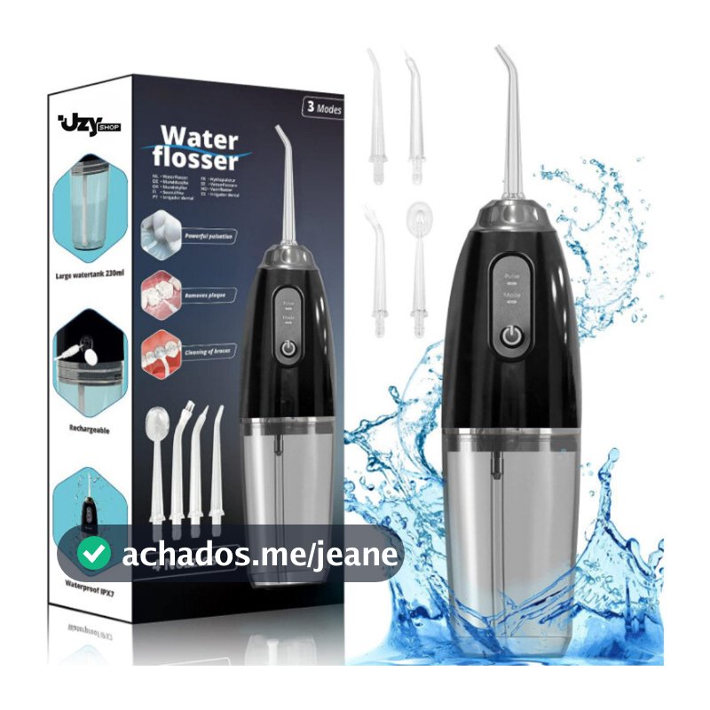 Irrigador Oral Jato de Água Dental Water Flosser Bucal Recarregável Portátil Profissional Sem Fio