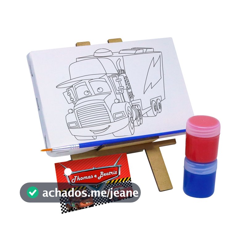 Lembrancinha Infantil para Aniversário com Kit de Pintar e Tema Gravado na Tela