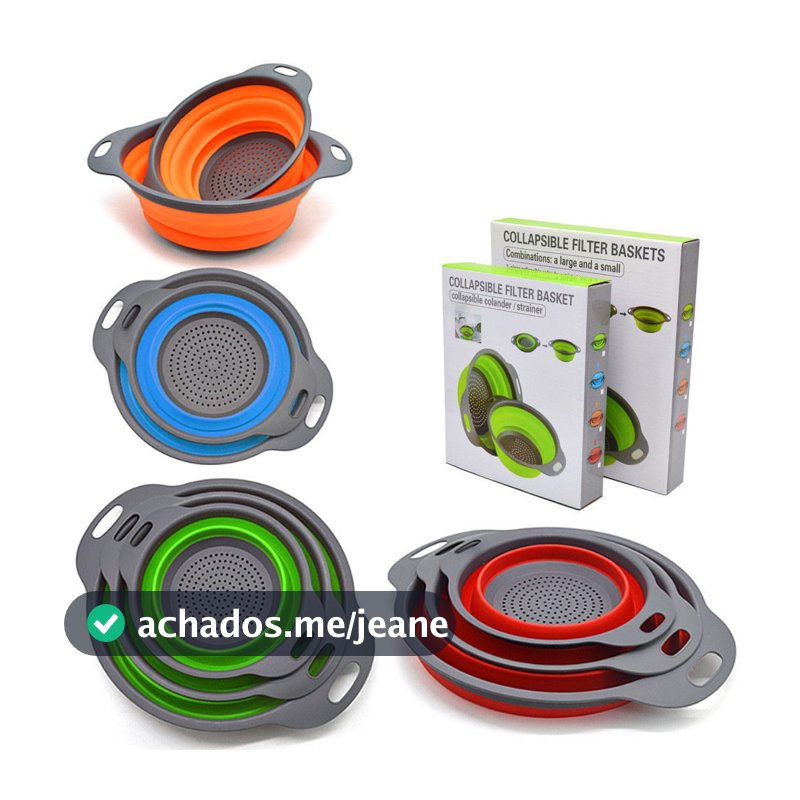Escorredor Portátil Dobrável para Camping, Cozinha de RV, Cesta para Lavar Frutas e Legumes30.524.59.5