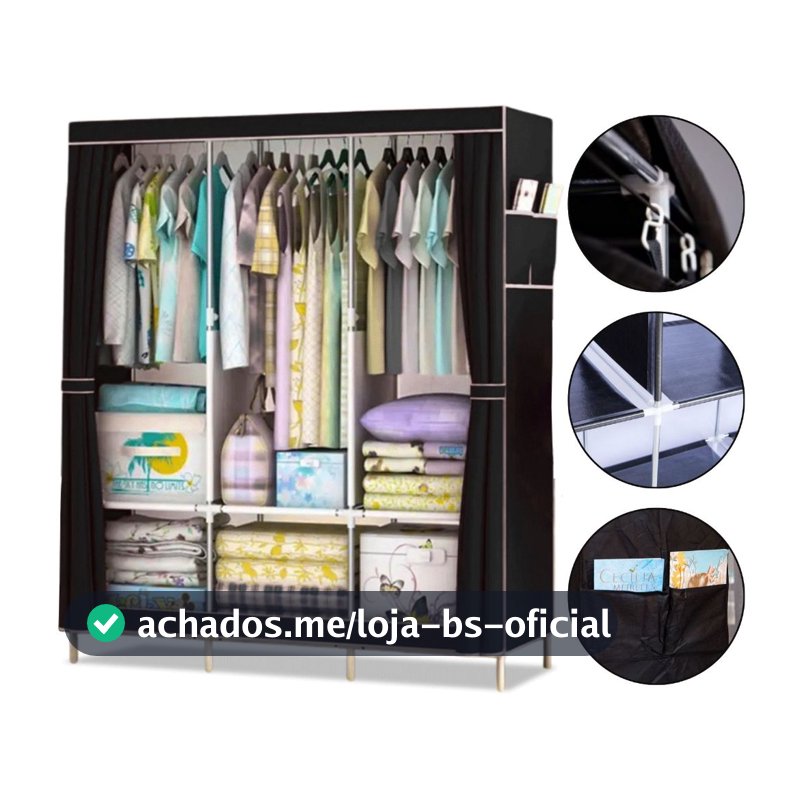 Guarda Roupa Dobrável Organizador De Roupa Armário Grande