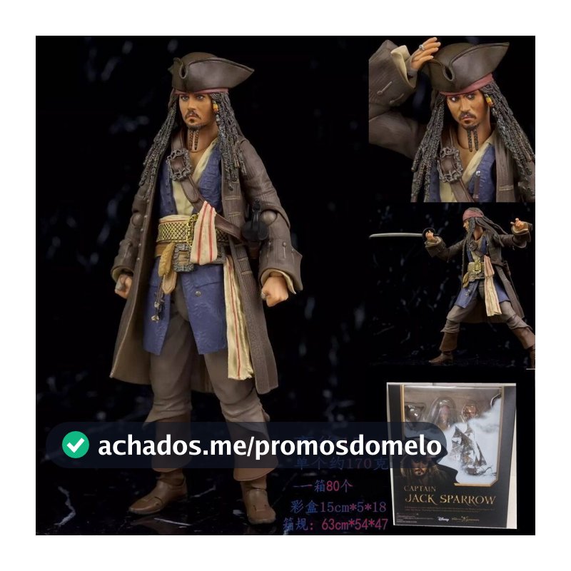 Capitão Jack Sparrow Piratas do Caribe Action Figure