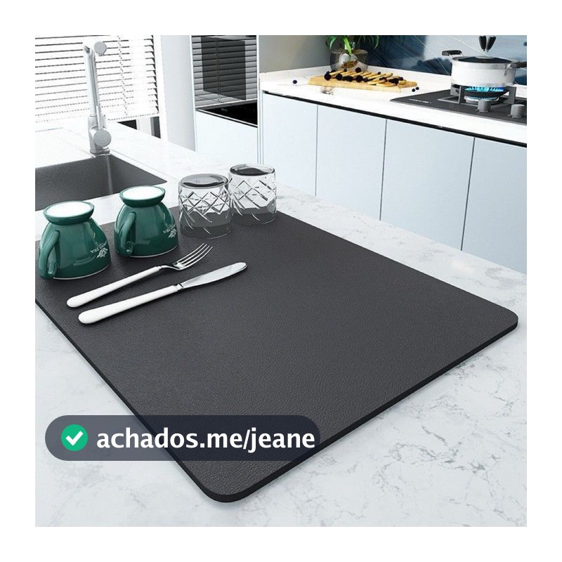 Tapete de secagem multiuso para cozinha, adequado para louças, copos e utensílios.