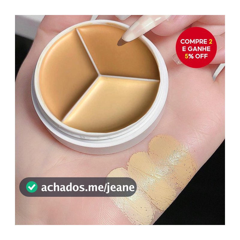 Corretivo Corretor De 3 Cores DIKALU-Para Marcas De Acne , Olheiras , Bolsas Sob Os Olhos (Calha De Lágrimas) Escolha Of
