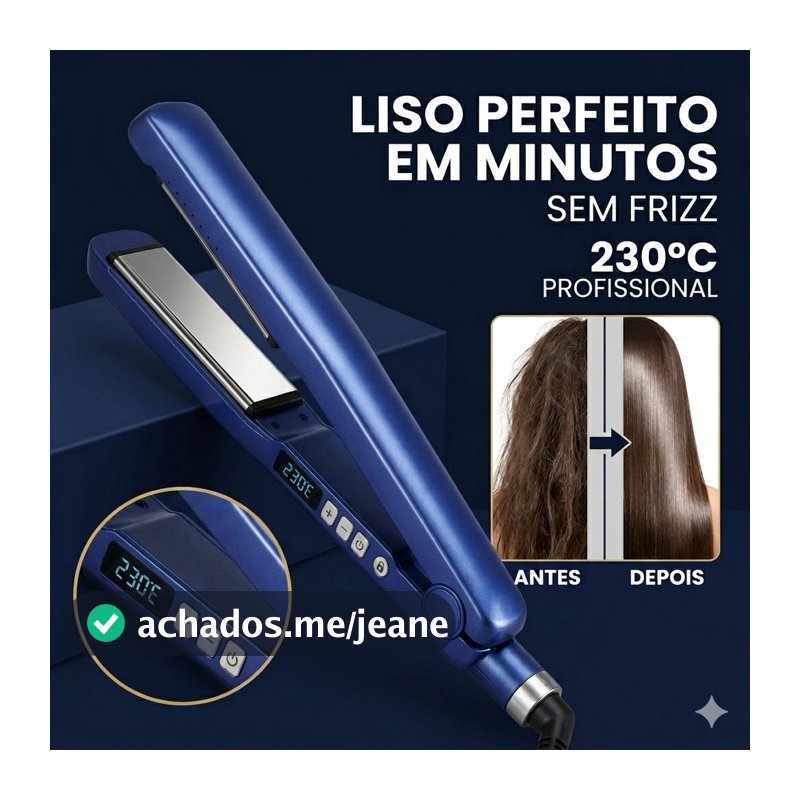 Chapinha Prancha Titanium 450F Bivolt Alisamento Rápido Controle Temperatura Cabelo Liso Macio