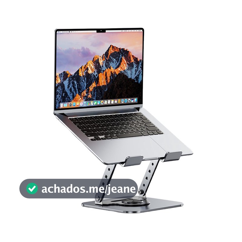 Suporte de Metal Ajustável Para Notebook 10 Ate 17" Giratória de 360°