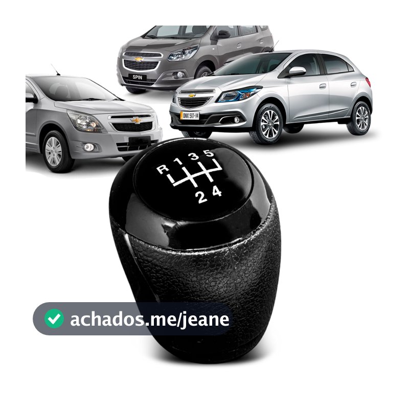Bola Manopla Cambio Marcha Onix Cobalt Sonic Spin Prisma Cruze 2013/2020 Preto