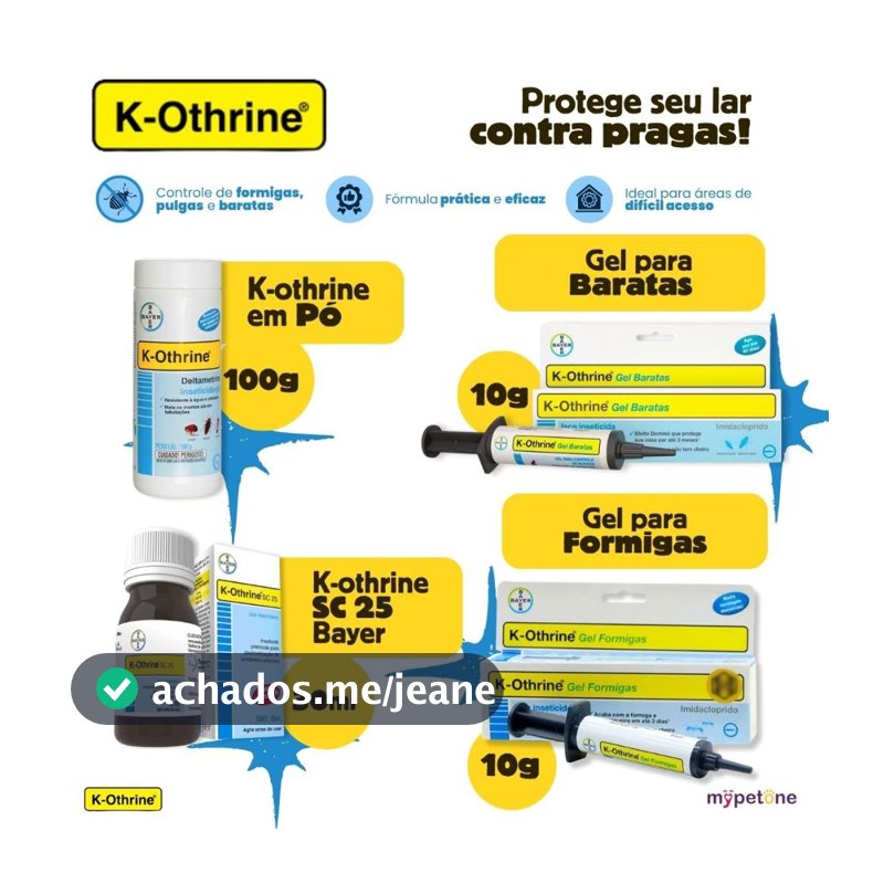 K-Othrine Envu Original Gel Baratas, Gel Formigas, SC 25 Líquido ou Pó 100g Solução Eficaz a Insetos