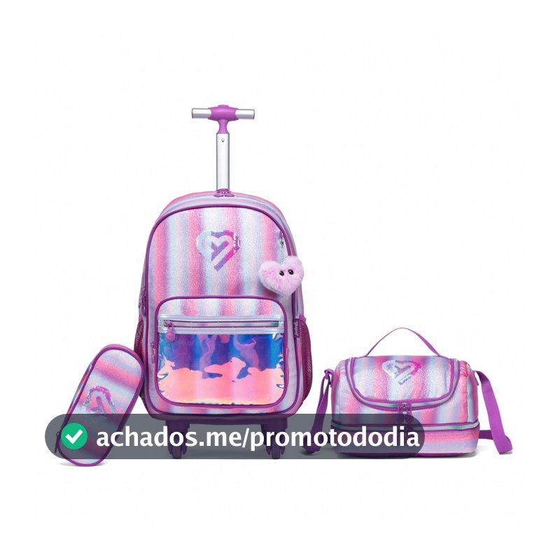 Mochila Juvenil Grande Bolsa Yupe Lancheira Termica Estojo Espaçoso