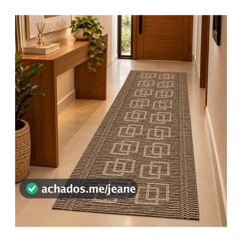 Passadeira Estampado Linha Luxo 0,50x1,40m Algodão 100% Linha Luxo Feito a Mão
