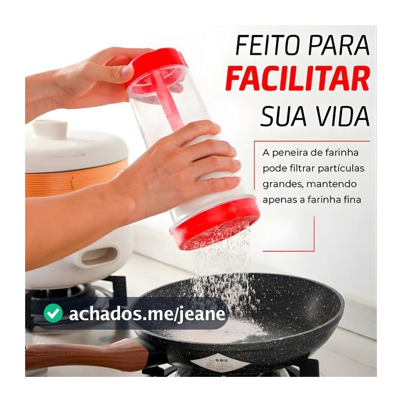 Tapioqueira Peneira e Armazena Polvilhador De Tapioca Armazena Cores Sortidas
