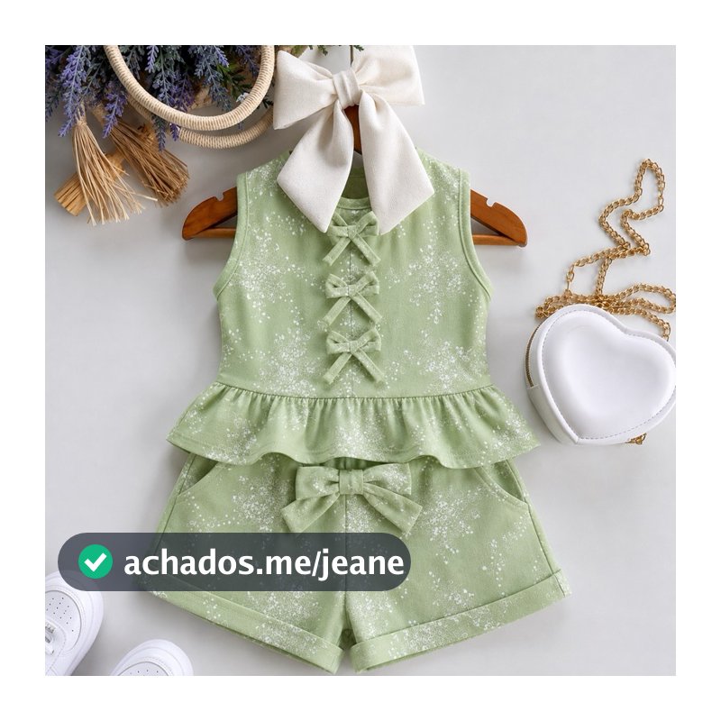 Conjunto Infantil Feminino Luxo Look Infantil Menina Verão Envio Imediato