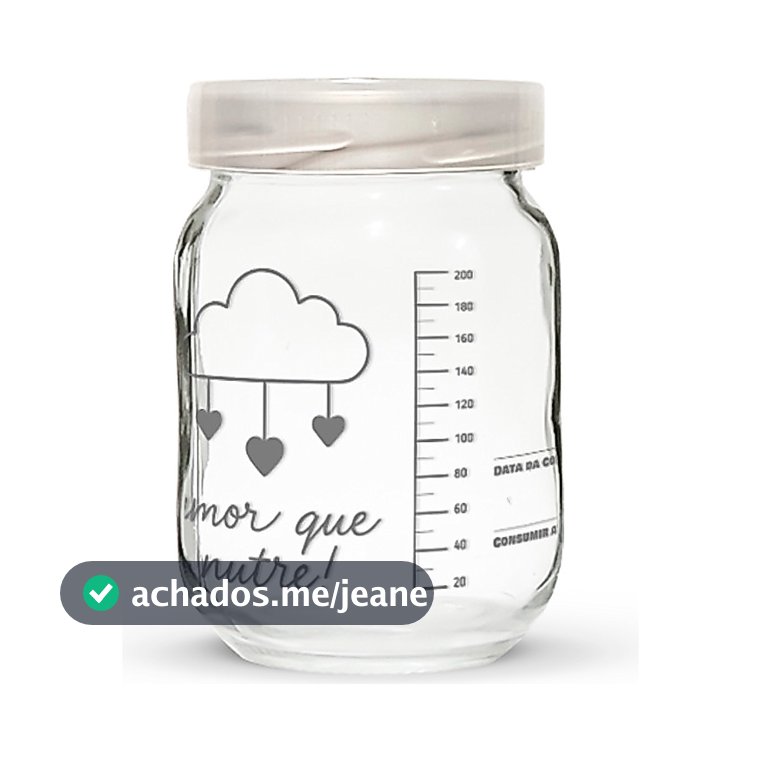 Kit 10 Potes Para Leite Materno C/ Graduação 200ml - Nuvens