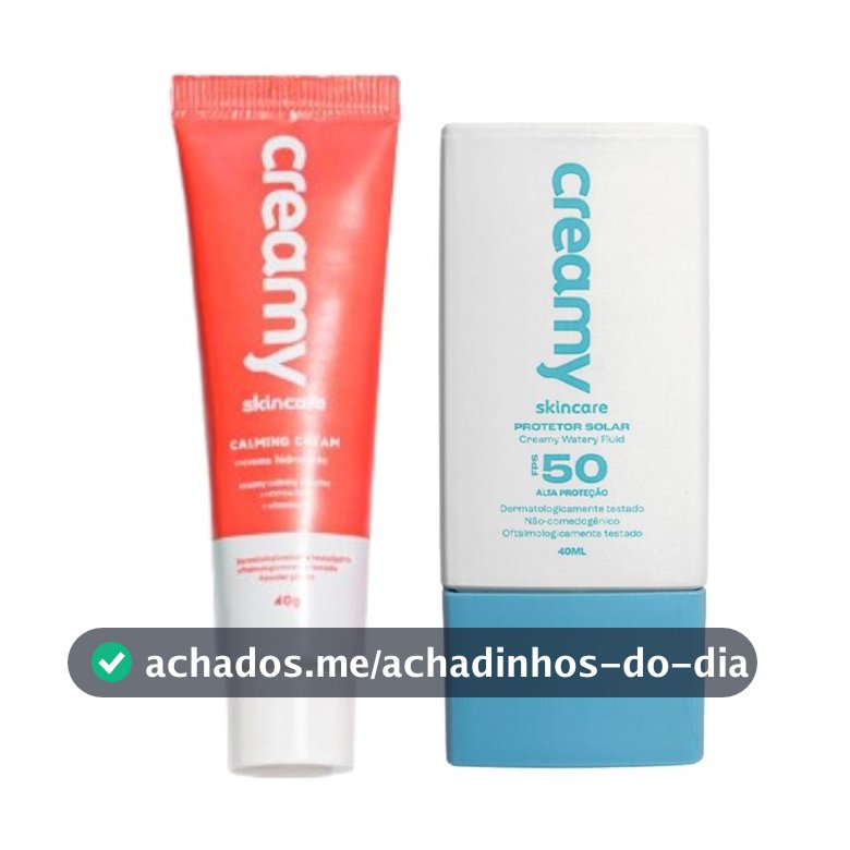 Kit Calming Cream + Protetor Solar Watery Fluid FPS 50