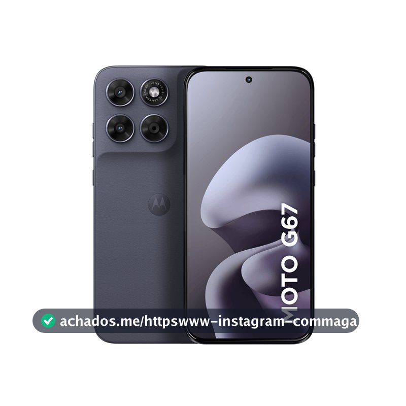 Smartphone Motorola Moto G67 128GB, 5G, 12GB RAM Boost, Tela 6.7 FHD+, Câm. 50MP - Chumbo