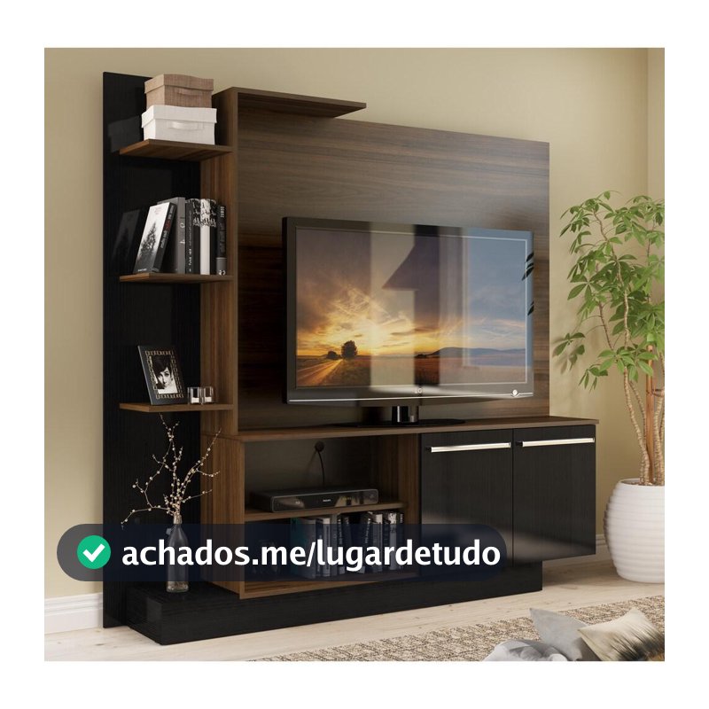 Estante TV 55" e 2 Portas com Rack e Painel Denver Multimóveis V2473