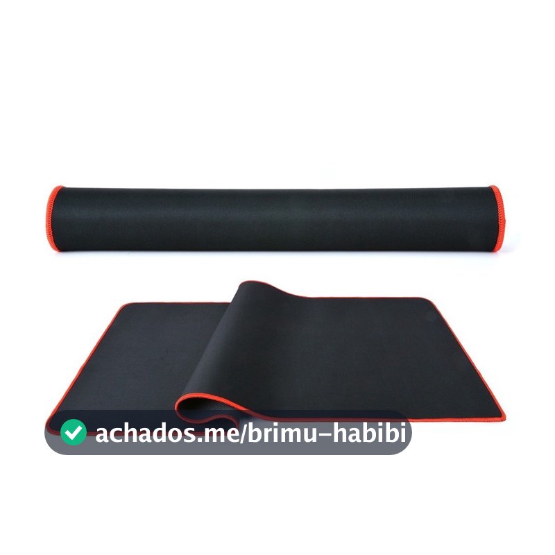 MousePad Gamer Speed  Borda Vermelha Costurada 70 X 30 X 0.3cm