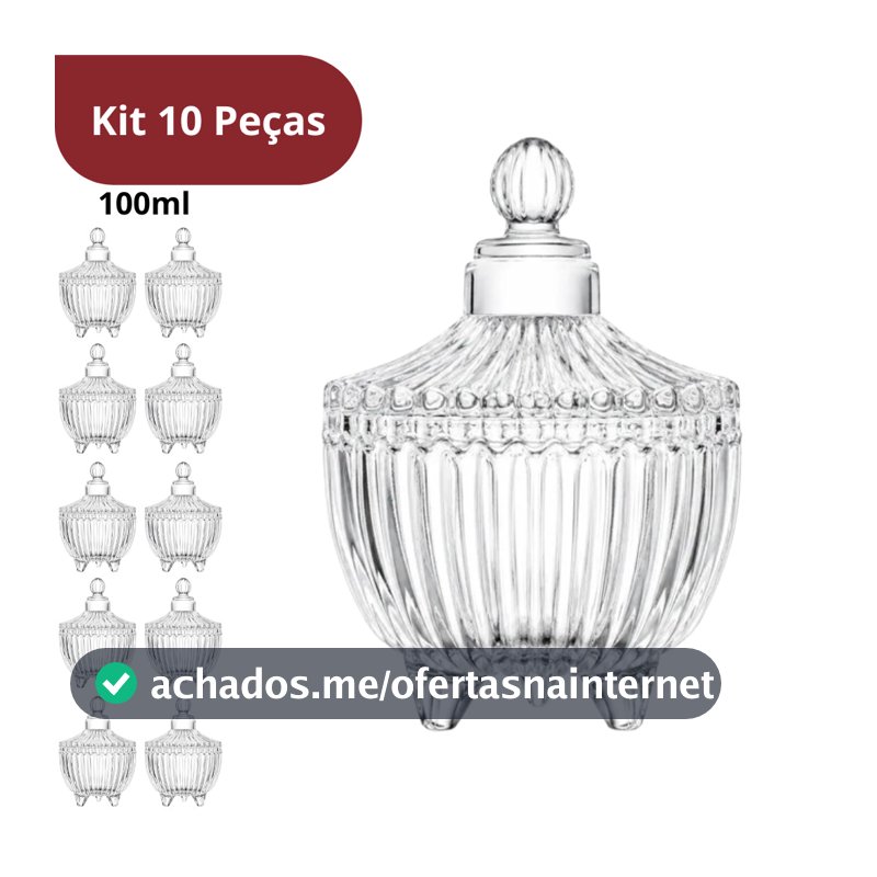 Kit Mini Potiche Bomboniere de Vidro Lembrancinha Casamento Vela Aniversario Batizado