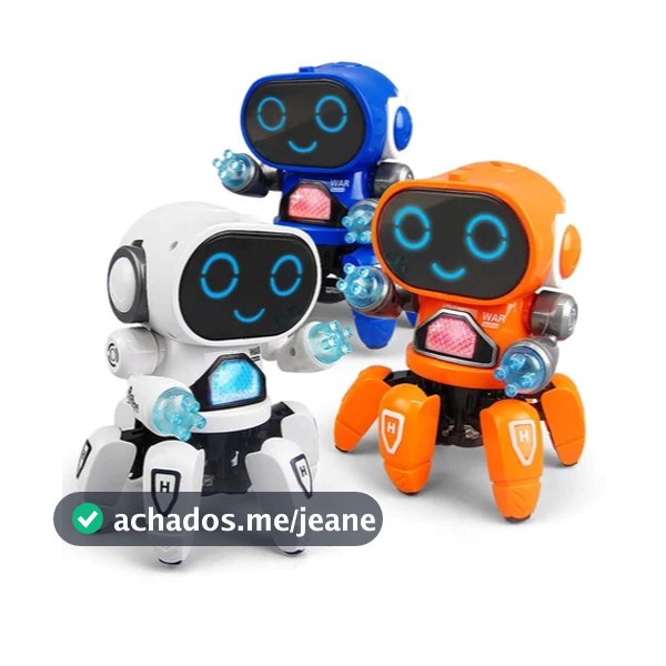 Robô Aranha Dançarino Musical Com Luzes LED 6 Pernas Brinquedo Infantil