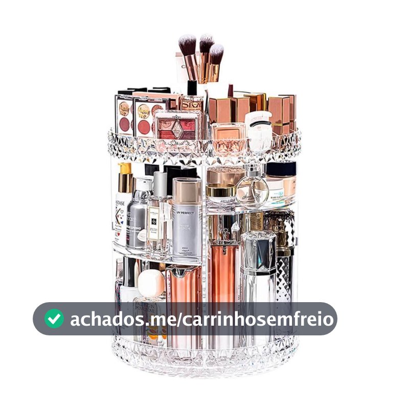 Organizador De Cosmético Maquiagem Acrílico Giratório 360º