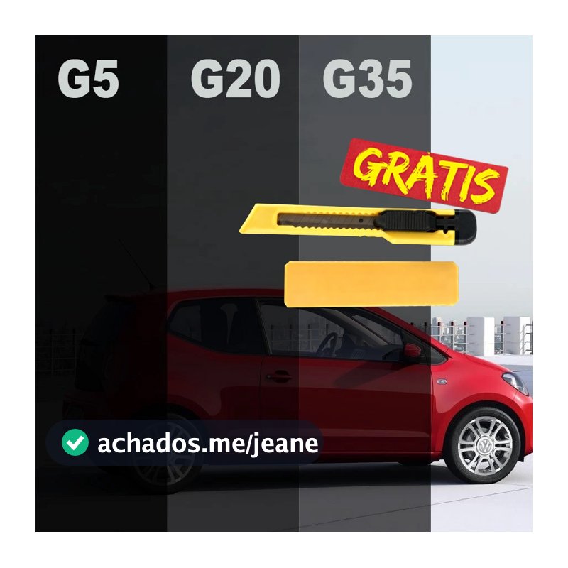 Insulfilm Película fume Automotiva e Residencial para vidros Janela, Portas, blindex G5