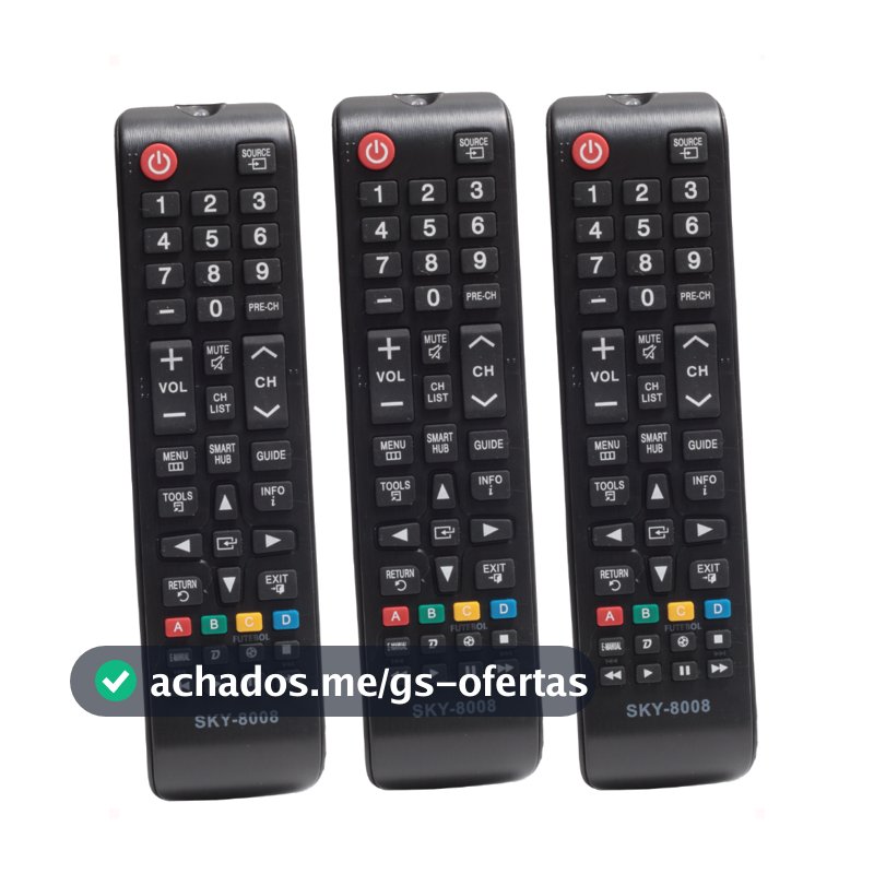 KIT Controle Compatível Tv Samsung Universal Compatível