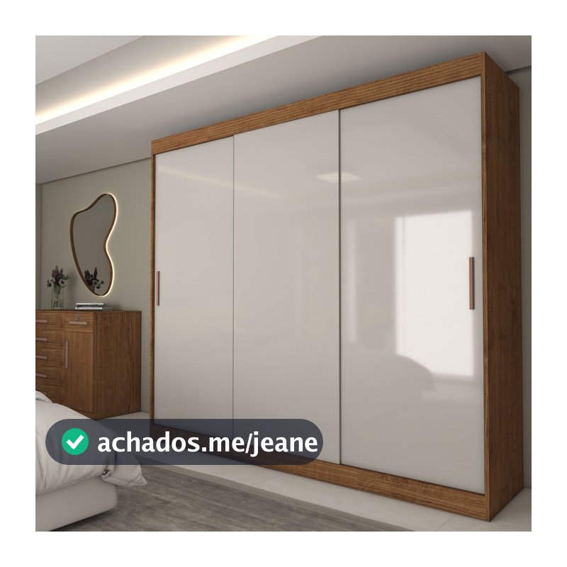 Guarda-Roupa Casal Columbia 3 Portas 2 Gavetas 100% MDF - Panorama Móveis
