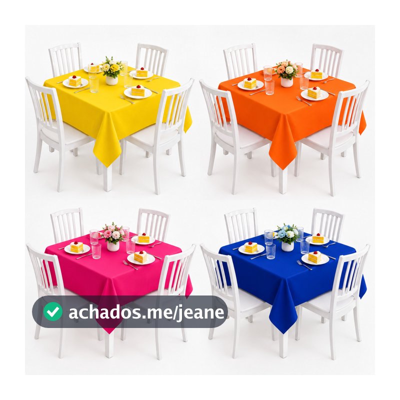 Kit 5 a 25 Toalhas TNT 1,40x1,40 Quadrado Mesa de Festa Aniversário Cobre Mesa Cores