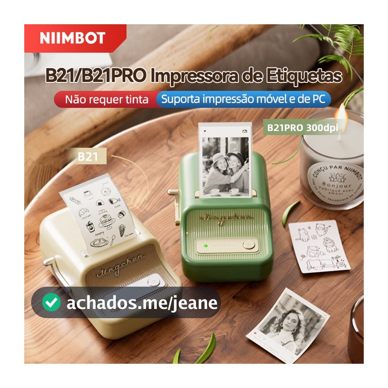 Niimbot B21/B1/B21Pro/B2 Impressora Portátil de Etiquetas Bluetooth Térmica Criadora de Etiquetas Adesivas Sem Tinta