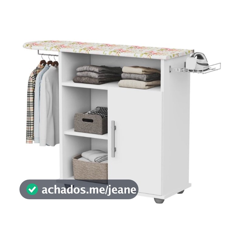 Tabua Para Passar Roupa Com Organizador Prateleiras 1 Porta