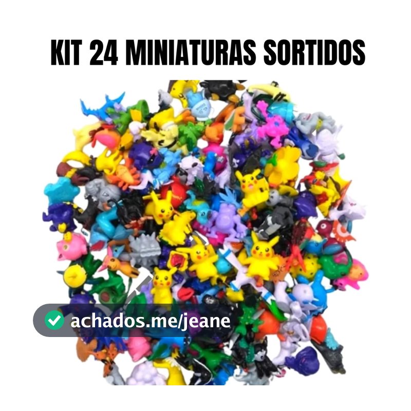 Kit 24 Miniaturas Bonecos Pokémon Miniatura Alta Qualidade Crianças Brinquedo Sortidos 3,5cm