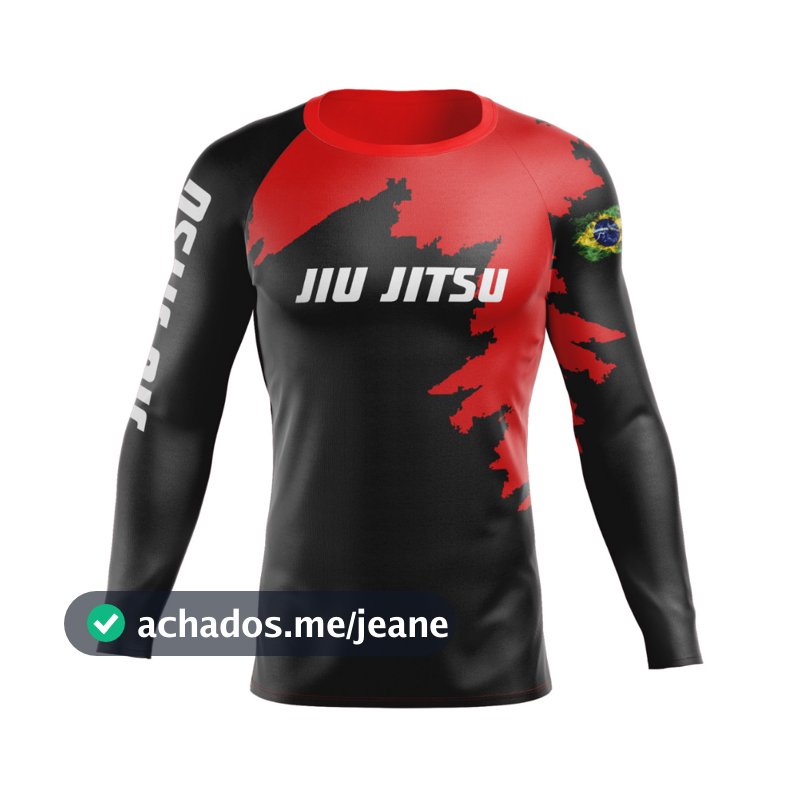 Camiseta Masculina Rash Guard Jiu-Jitsu Segunda Pele para Treino Luta