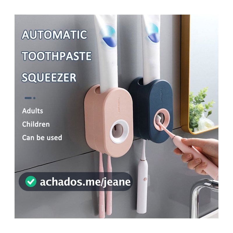 Dispensador De Pasta De Dente À Prova De Poeira Acessórios Para Escova De Dentes De Banheiro Espremedor Automático