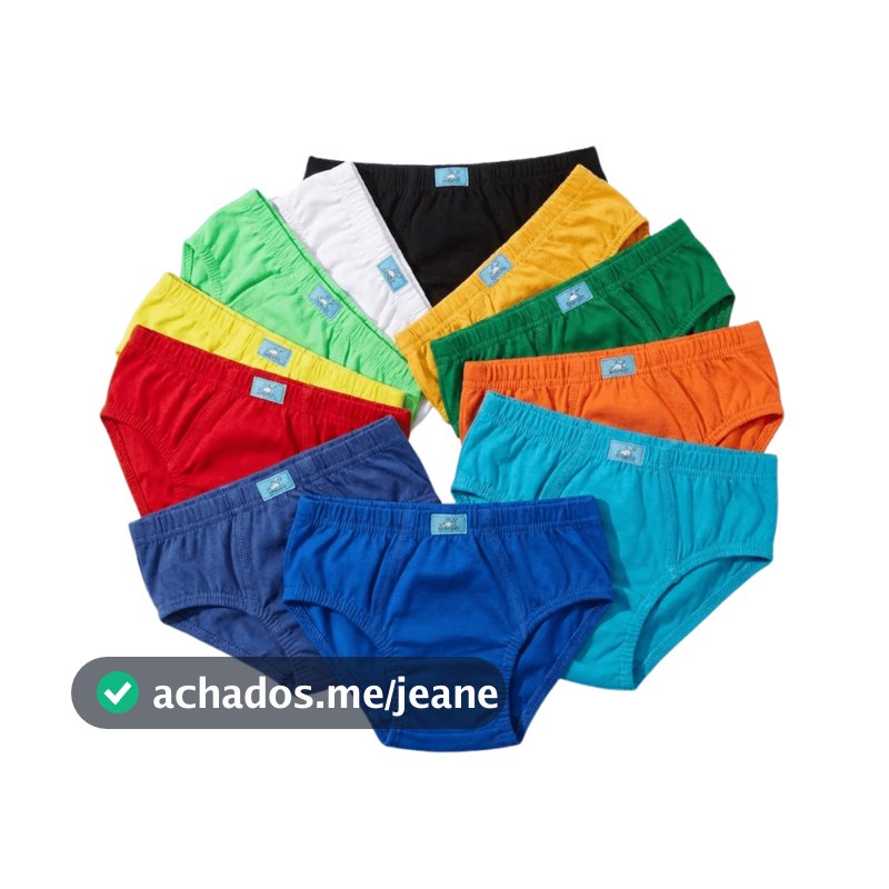 Kit Cueca Infantil Algodão Premium P M G GG Antialérgico Kit 10-5 ceucas slip masculina Juvenil