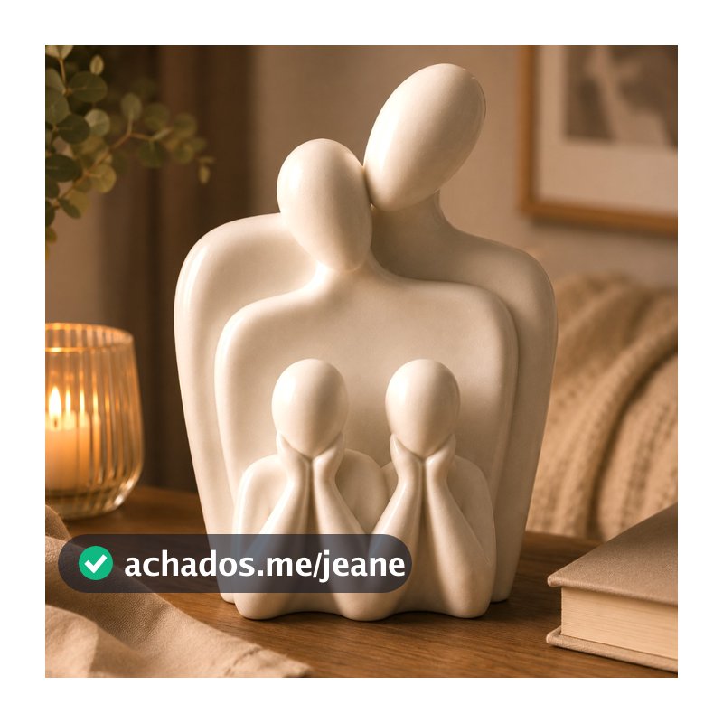 Escultura Família Moderna Estátua Minimalista Sala, Quarto, Escritório Decoração Premium Casa