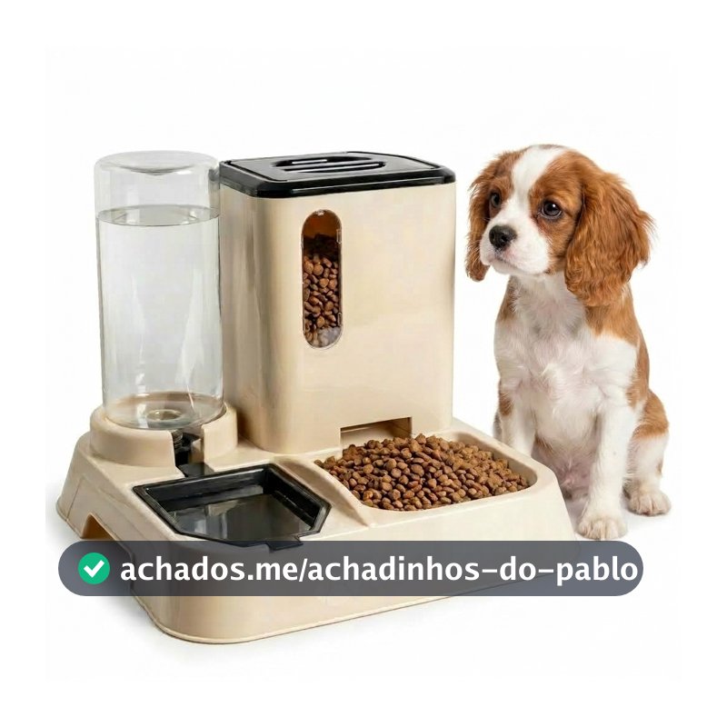 Comedouro e Bebedouro Automático para Gatos e Cães Premium 1L Jelplast