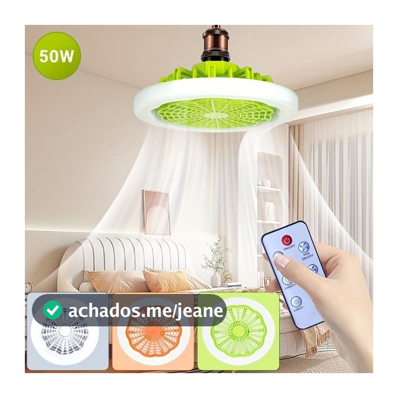 Ventilador De Teto Fechado Com Luz , Conjunto De mini Lâmpada De 10,2 Polegadas , Branca 30W, Resfriamento