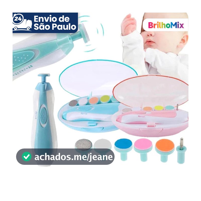 Lixa de unha Shell elétrica infantil 7 em 1 lixa de unha elétrica